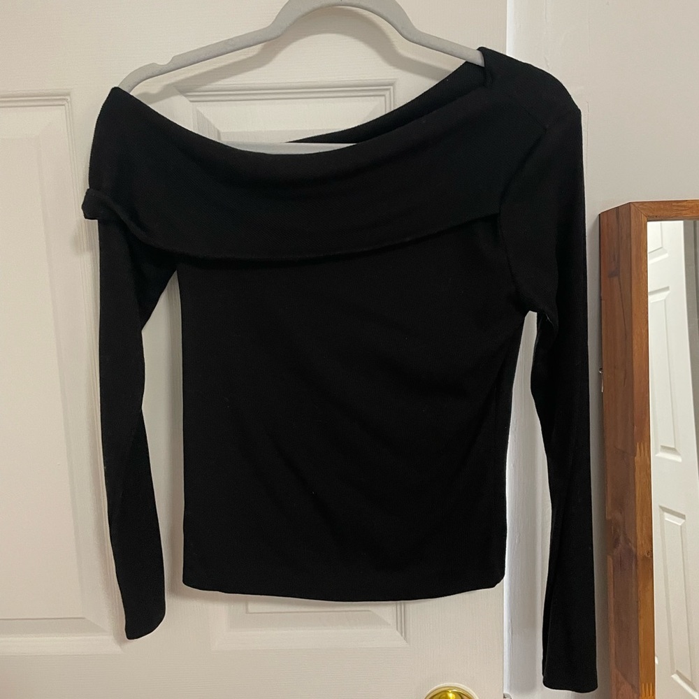 Aqua off the shoulder sweater